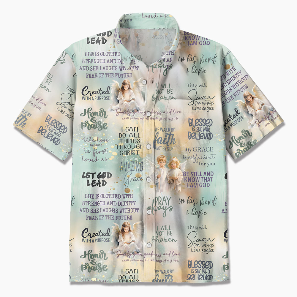 Bible Verse Angel Christian Hawaiian Shirt