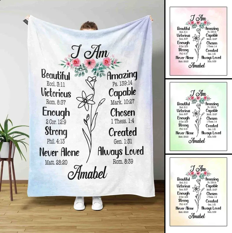 Bible Verse Throw Christian Blanket