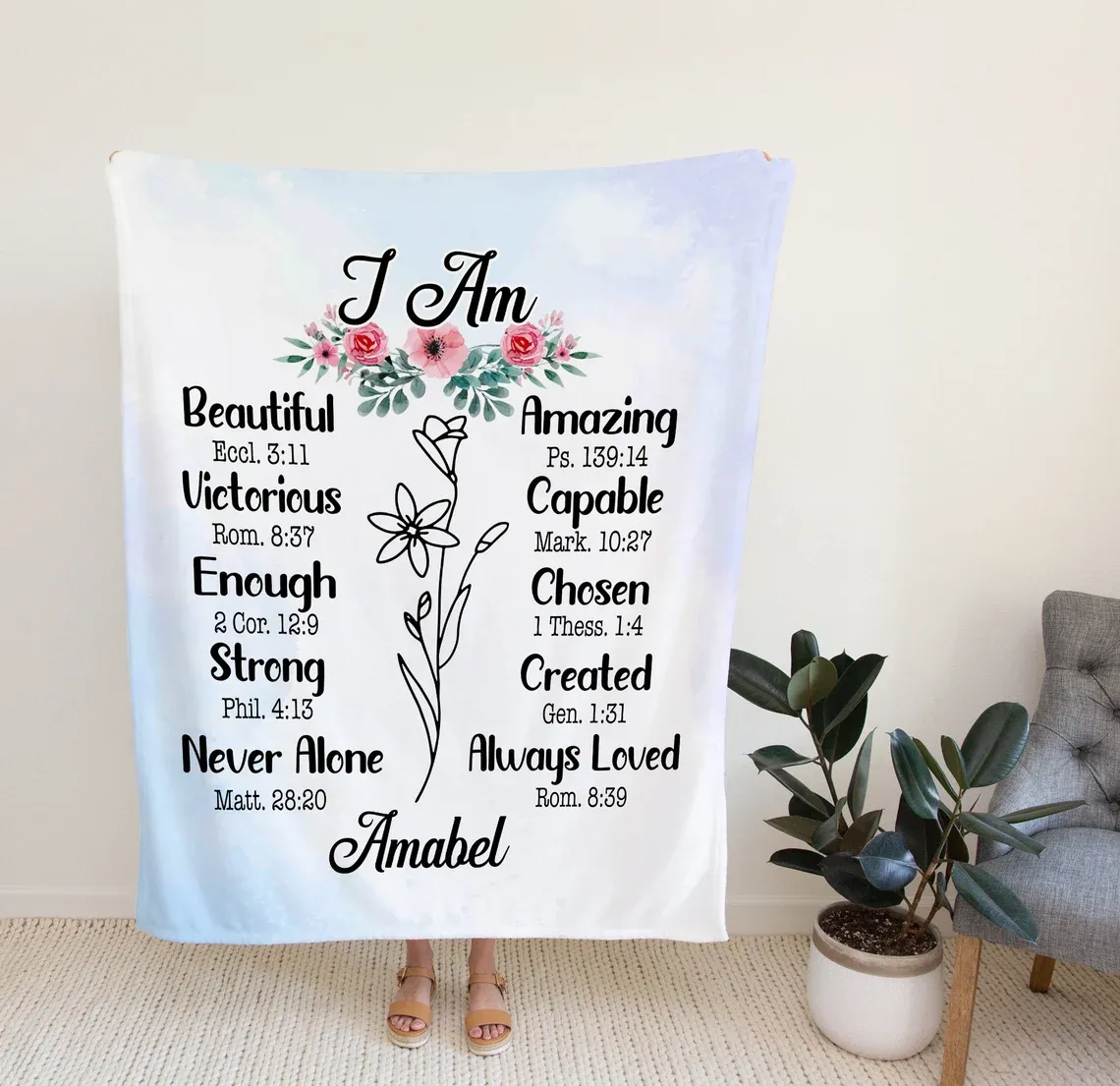 Bible Verse Throw Christian Blanket Sale GuidingCross