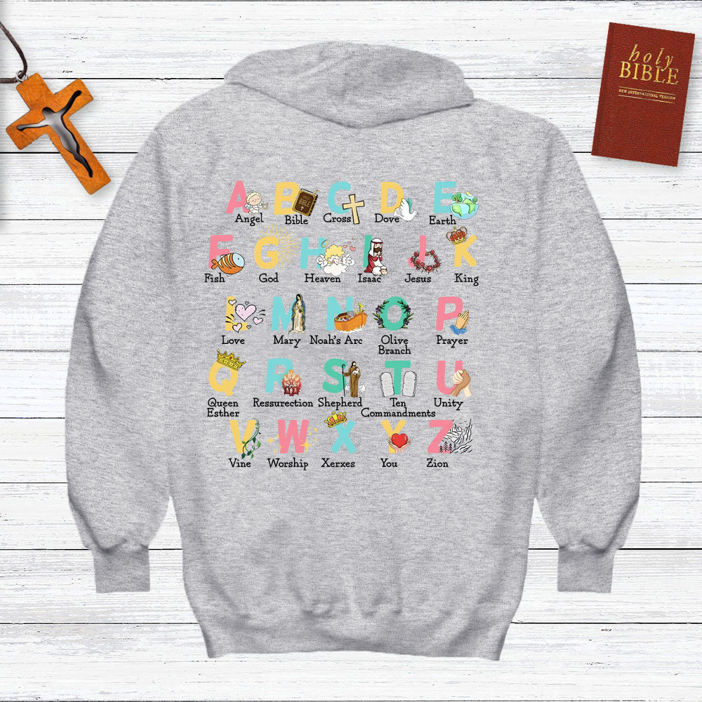 Biblical Alphabet Christian Hoodie