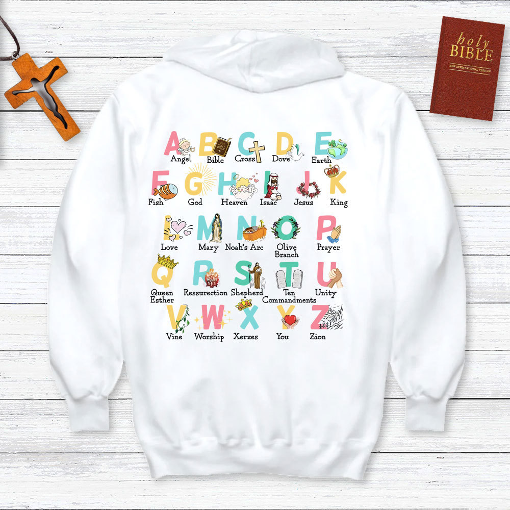 Biblical Alphabet Christian Hoodie