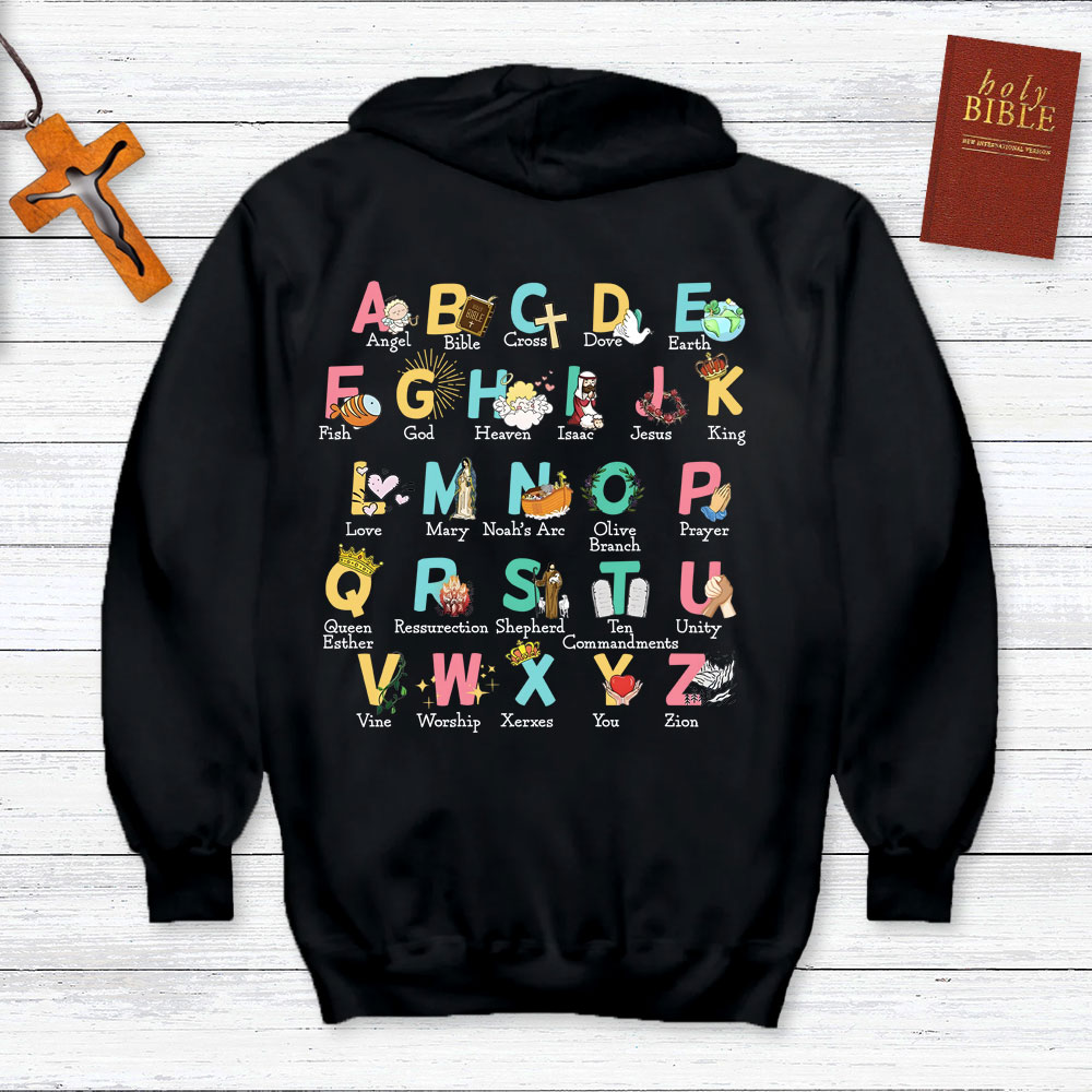 Biblical Alphabet Christian Hoodie