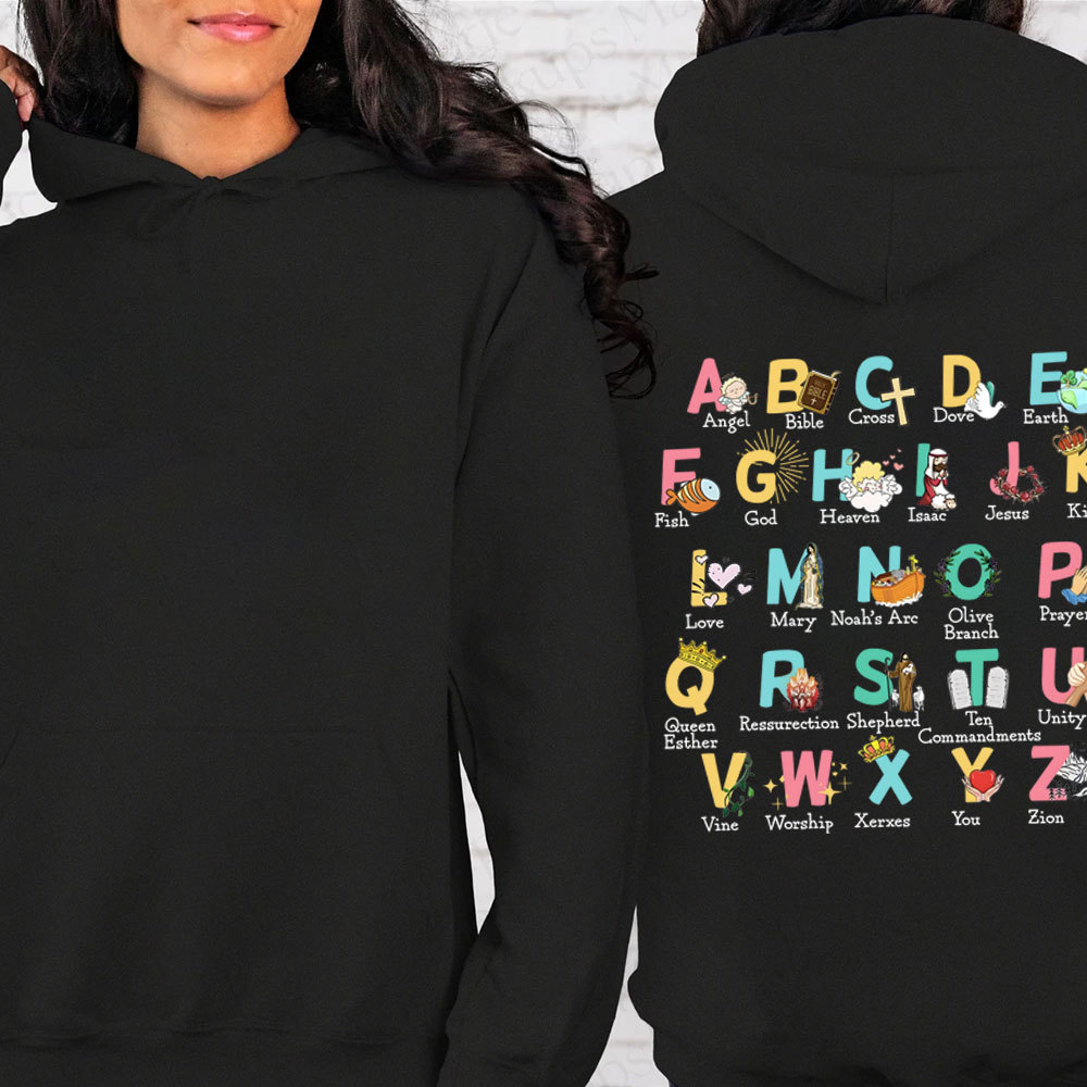 Biblical Alphabet Christian Hoodie