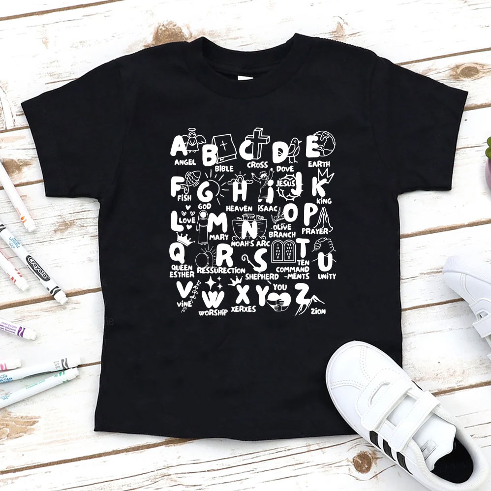 Biblical Alphabet Christian Kid T-Shirt