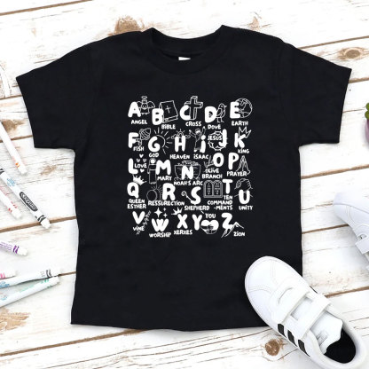 Biblical Alphabet Christian Kid T-Shirt