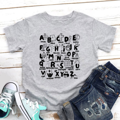 Biblical Alphabet Christian Kid T-Shirt