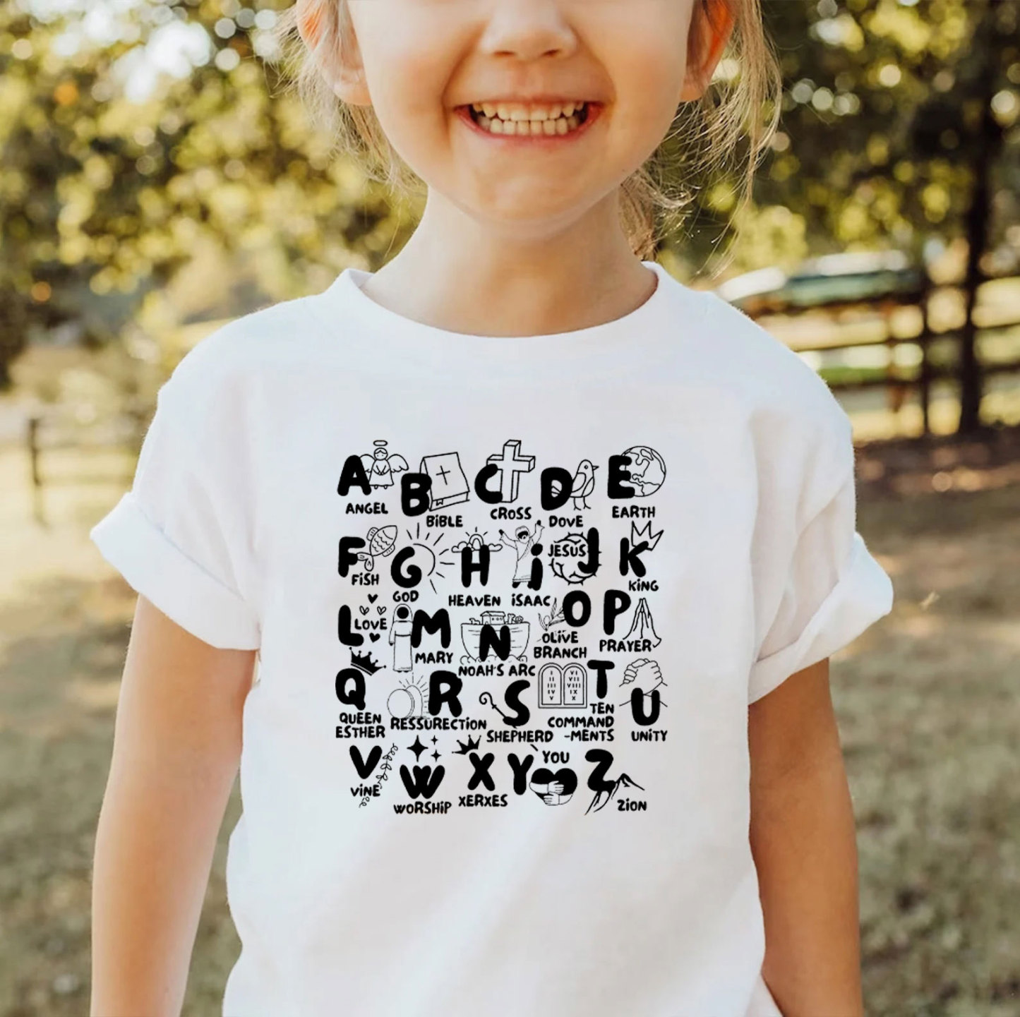 Biblical Alphabet Christian Kid T-Shirt