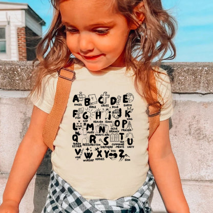 Biblical Alphabet Christian Kid T-Shirt
