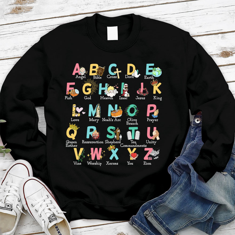 Biblical Alphabet Christian Sweatshirt