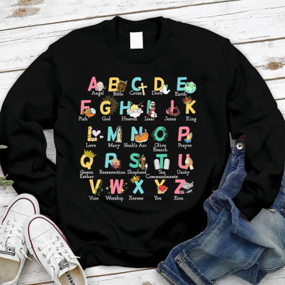 Biblical Alphabet Christian Sweatshirt