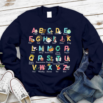 Biblical Alphabet Christian Sweatshirt