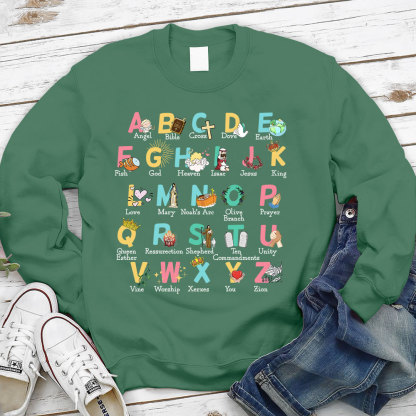 Biblical Alphabet Christian Sweatshirt