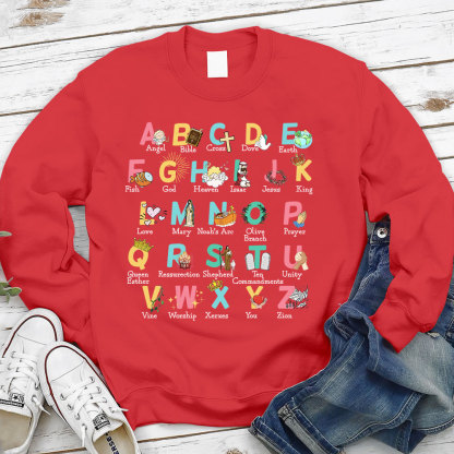Biblical Alphabet Christian Sweatshirt