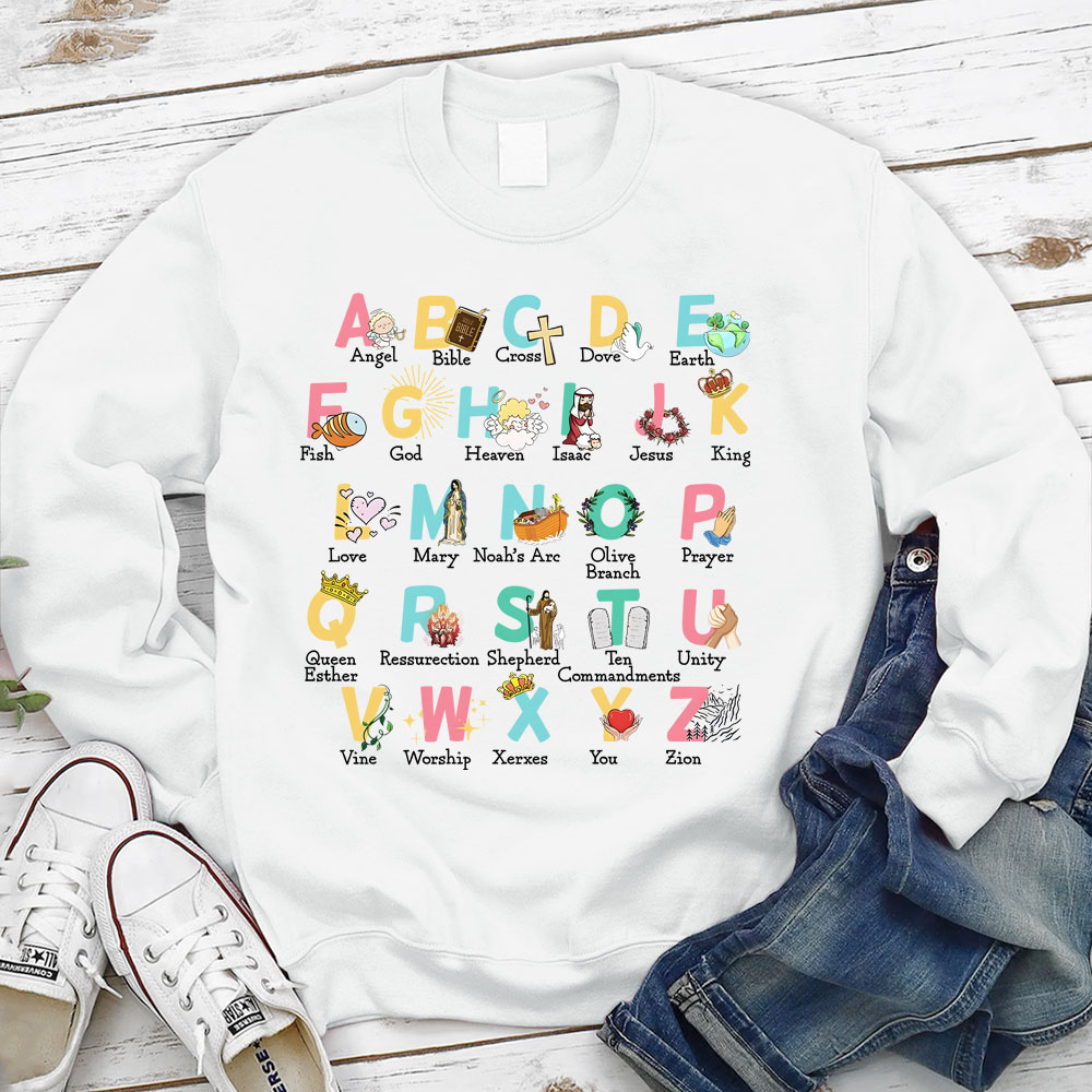 Biblical Alphabet Christian Sweatshirt