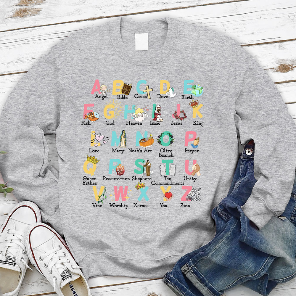 Biblical Alphabet Christian Sweatshirt