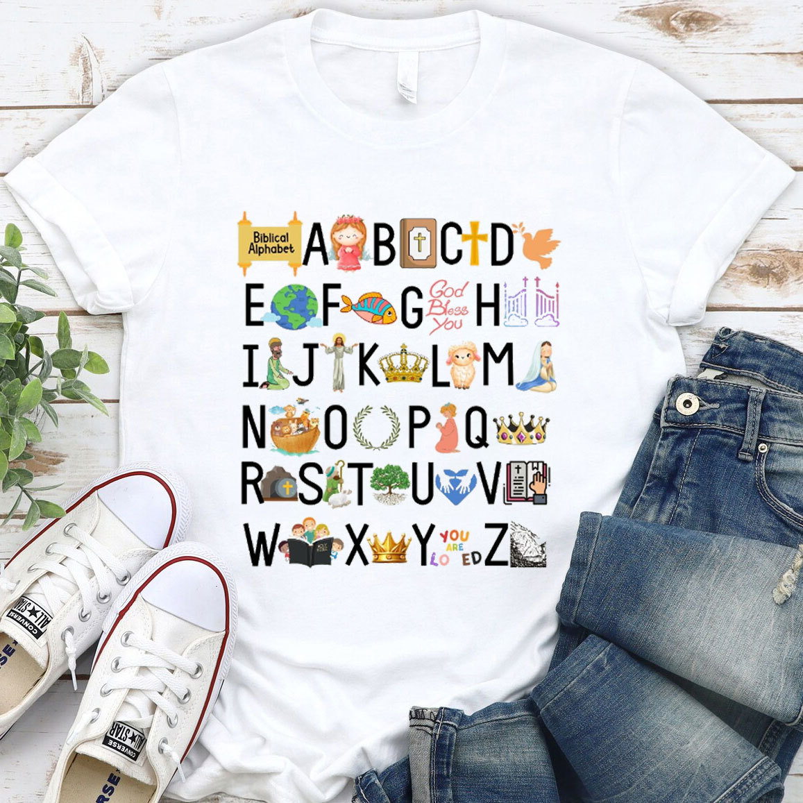 Biblical Alphabet Christian T-Shirt