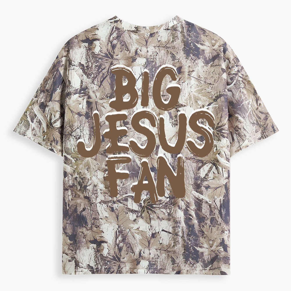Big Jesus Fan Christian Camo T-Shirt