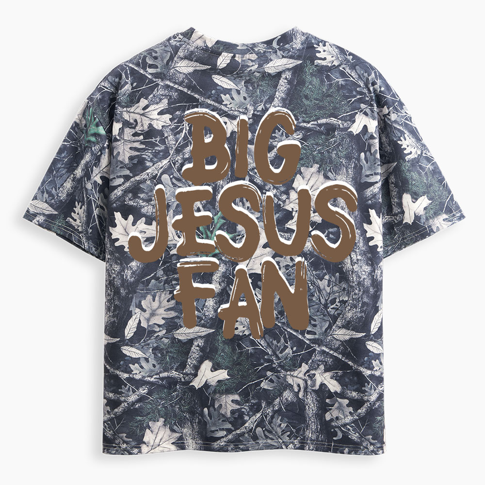 Big Jesus Fan Christian Camo T-Shirt