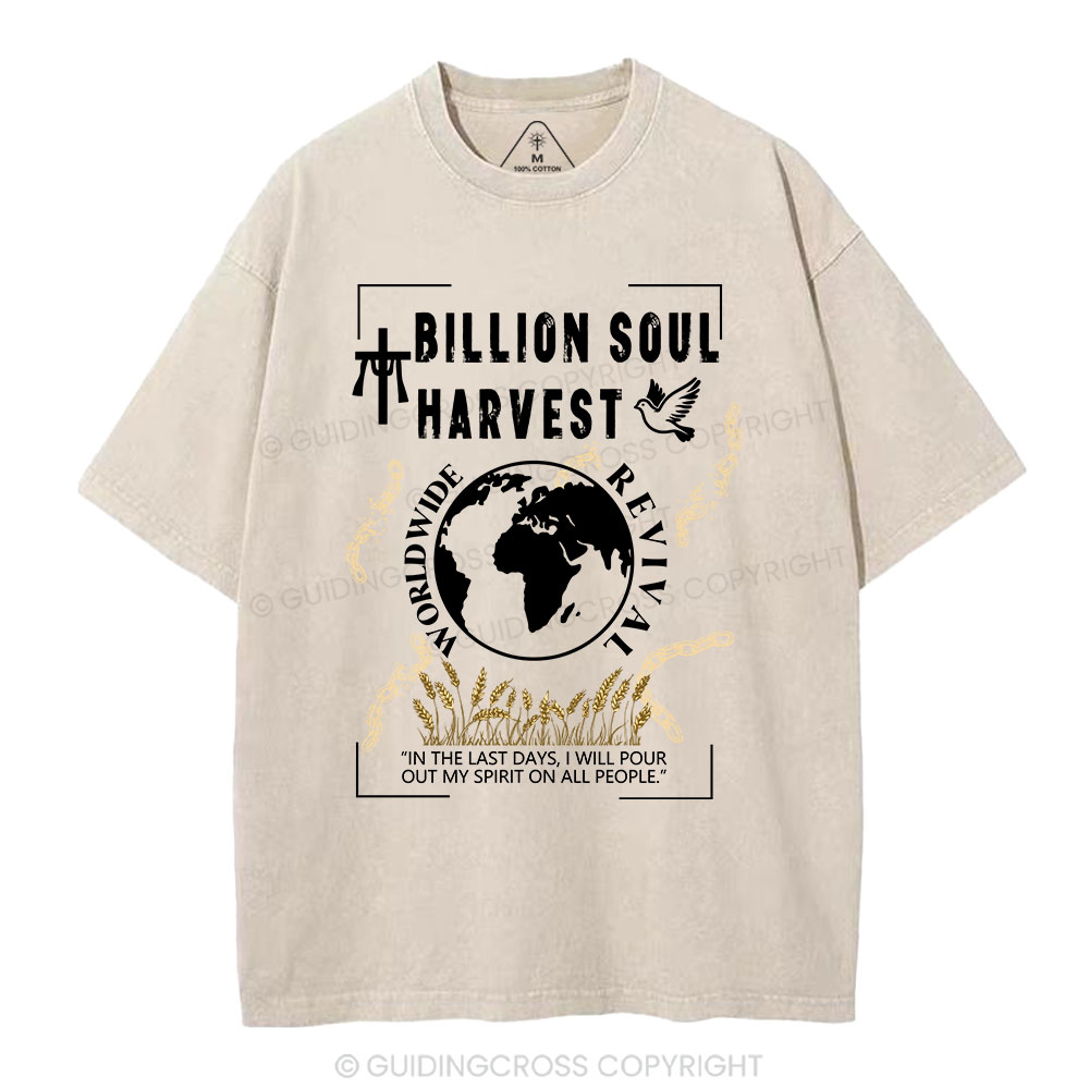 Billion Soul Harvest Christian Washed T-Shirt