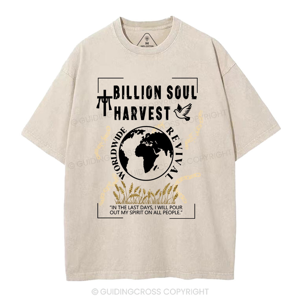 Billion Soul Harvest Christian Washed T-Shirt