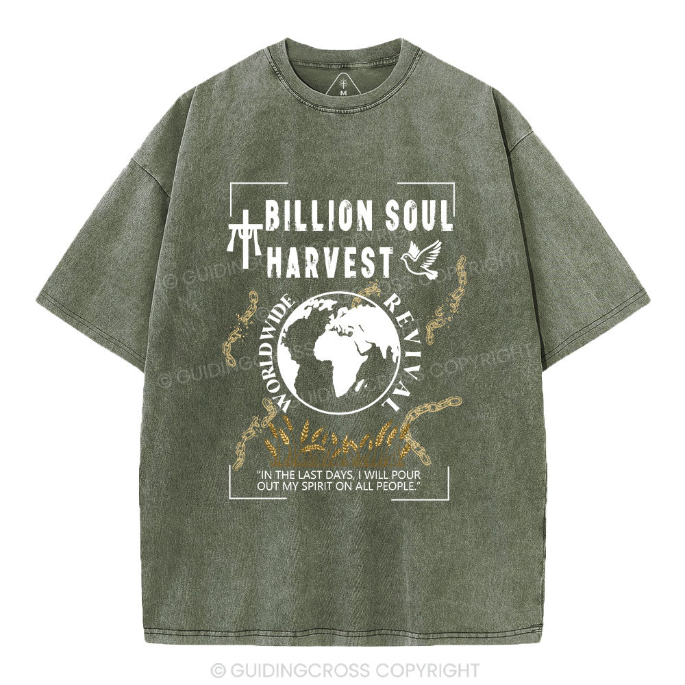 Billion Soul Harvest Christian Washed T-Shirt