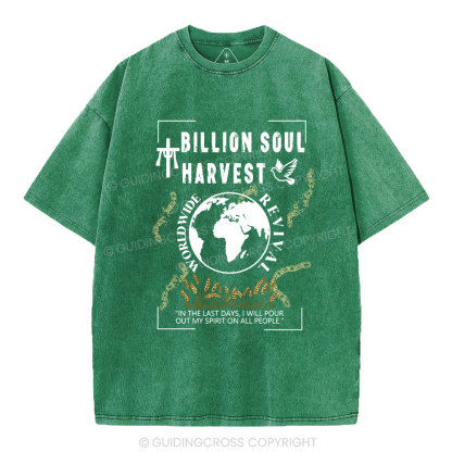 Billion Soul Harvest Christian Washed T-Shirt