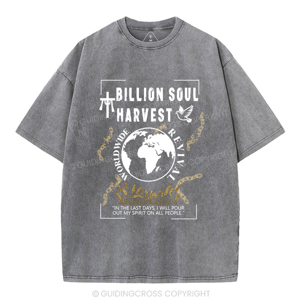 Billion Soul Harvest Christian Washed T-Shirt
