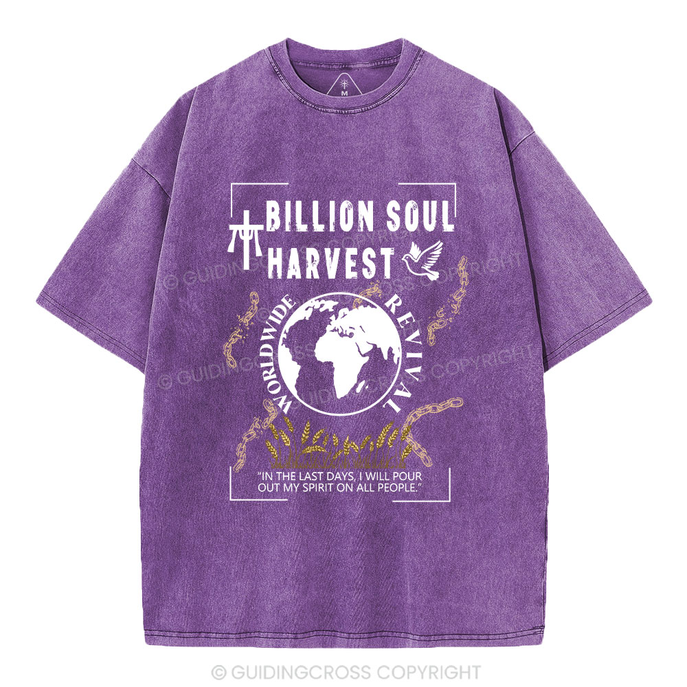 Billion Soul Harvest Christian Washed T-Shirt