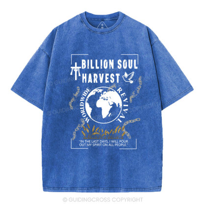 Billion Soul Harvest Christian Washed T-Shirt