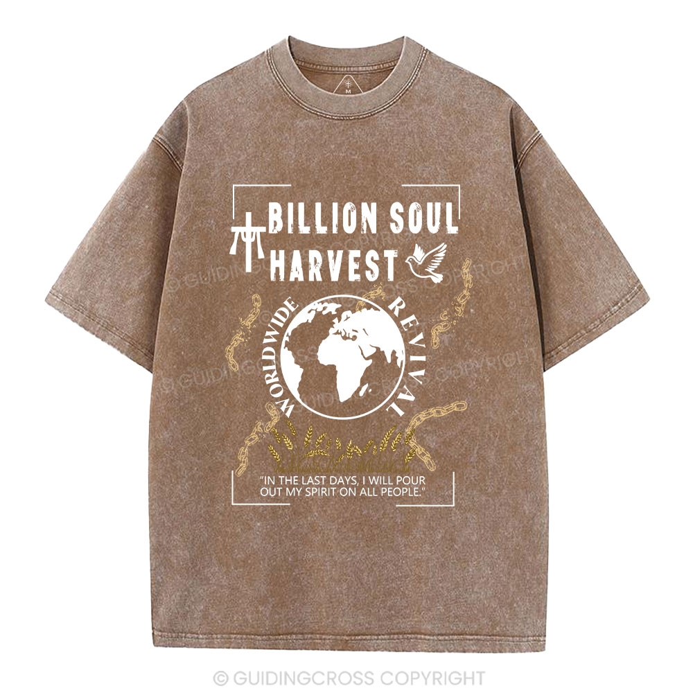 Billion Soul Harvest Christian Washed T-Shirt
