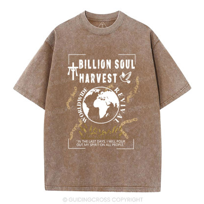 Billion Soul Harvest Christian Washed T-Shirt