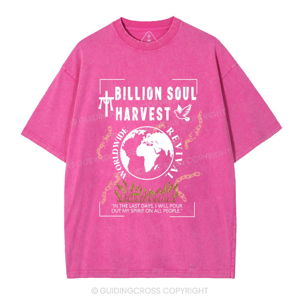Billion Soul Harvest Christian Washed T-Shirt