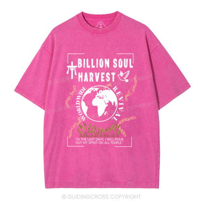 Billion Soul Harvest Christian Washed T-Shirt