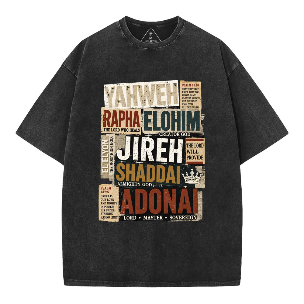 YAHWEH Christian Washed T-Shirt