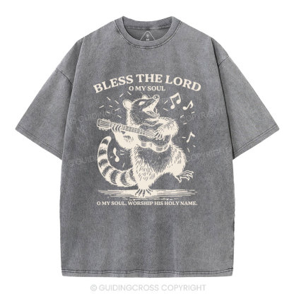 Bless The Lord Oh My Soul Christian Washed T-Shirt