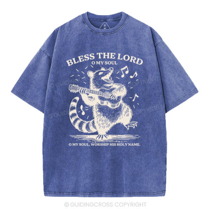 Bless The Lord Oh My Soul Christian Washed T-Shirt