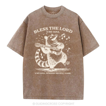 Bless The Lord Oh My Soul Christian Washed T-Shirt