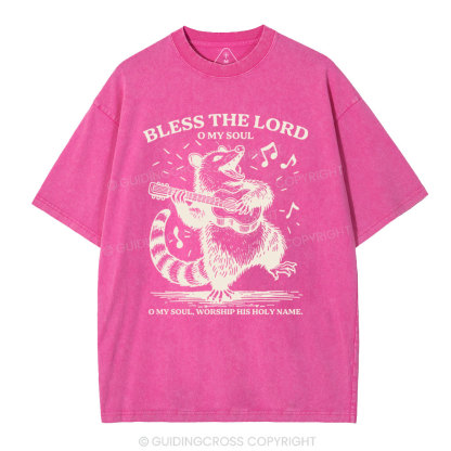 Bless The Lord Oh My Soul Christian Washed T-Shirt
