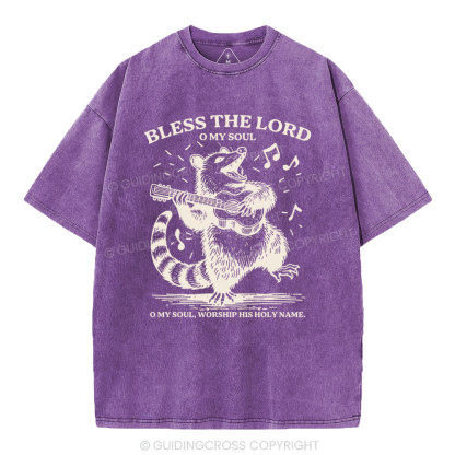 Bless The Lord Oh My Soul Christian Washed T-Shirt