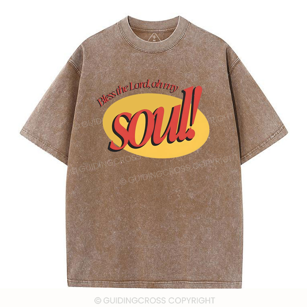 Bless The Lord Oh My Soul Christian Washed T-Shirt