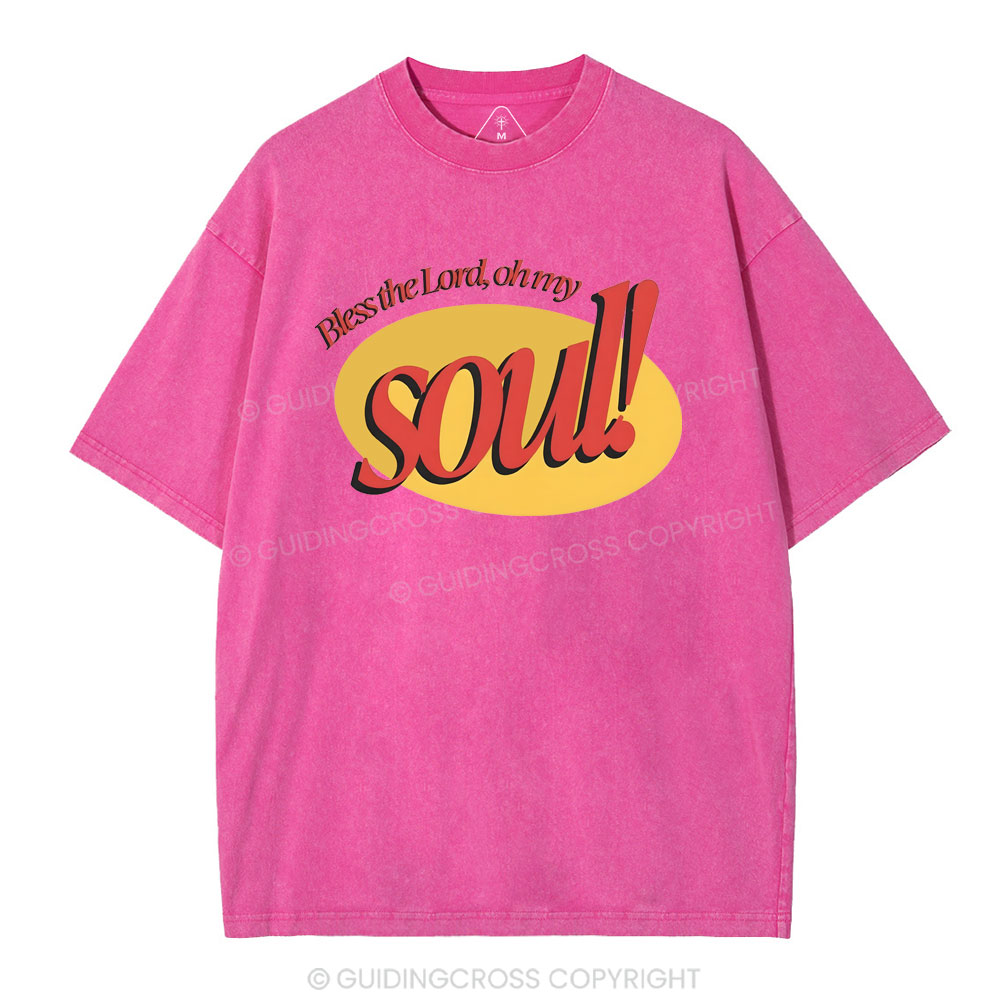 Bless The Lord Oh My Soul Christian Washed T-Shirt