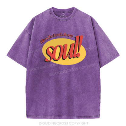 Bless The Lord Oh My Soul Christian Washed T-Shirt