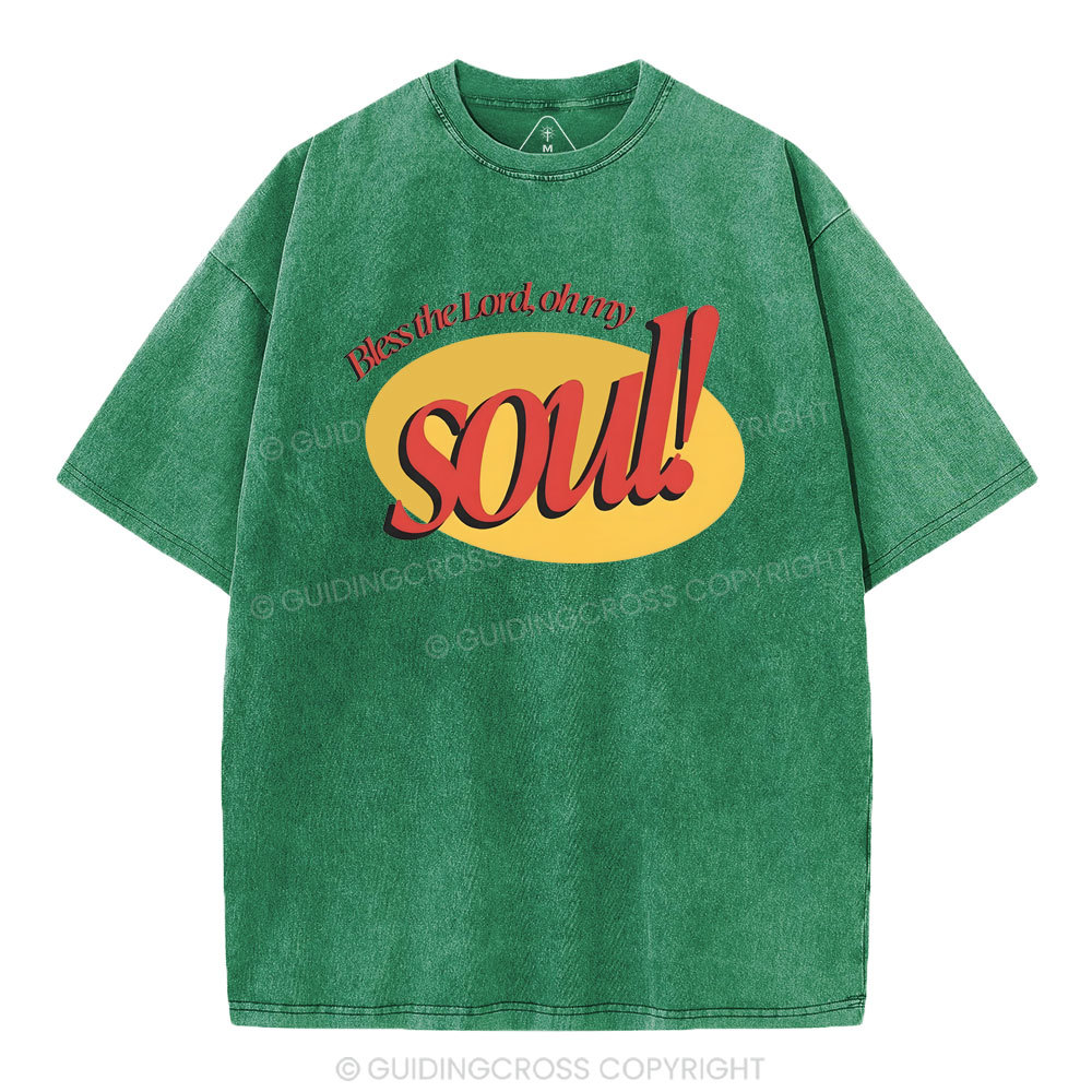 Bless The Lord Oh My Soul Christian Washed T-Shirt