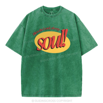 Bless The Lord Oh My Soul Christian Washed T-Shirt