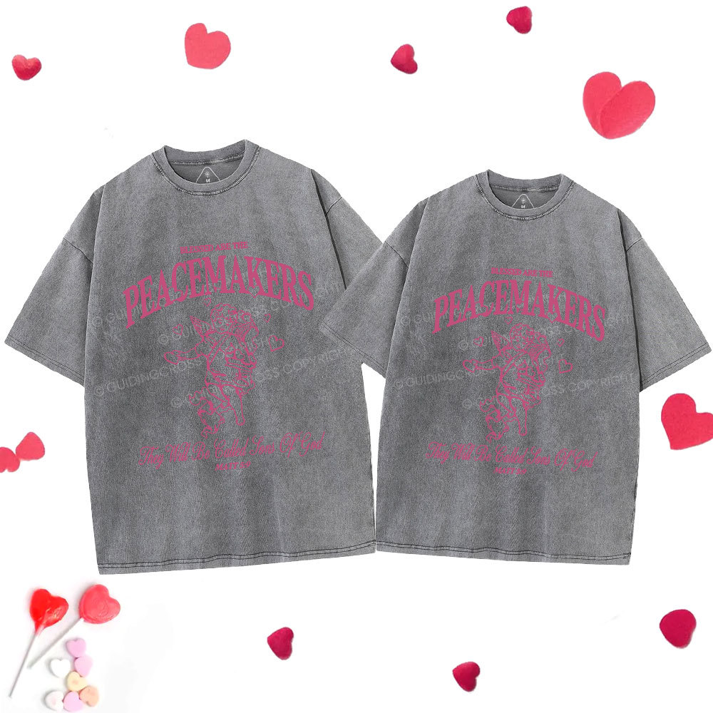 Blessed Are Peacemakers Christian Washed T-Shirt