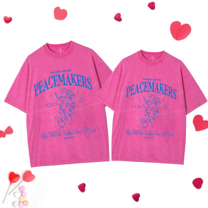 Blessed Are Peacemakers Christian Washed T-Shirt