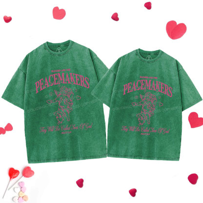Blessed Are Peacemakers Christian Washed T-Shirt
