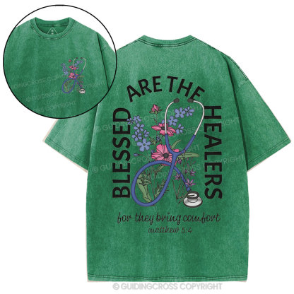 Blessed Are The Heavens Christian Washed T-Shirt