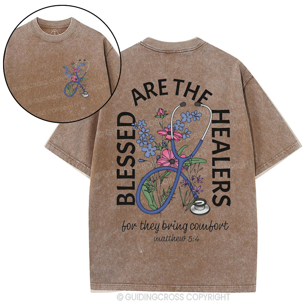 Blessed Are The Heavens Christian Washed T-Shirt