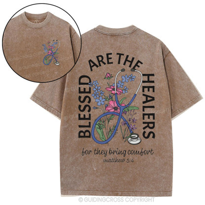 Blessed Are The Heavens Christian Washed T-Shirt